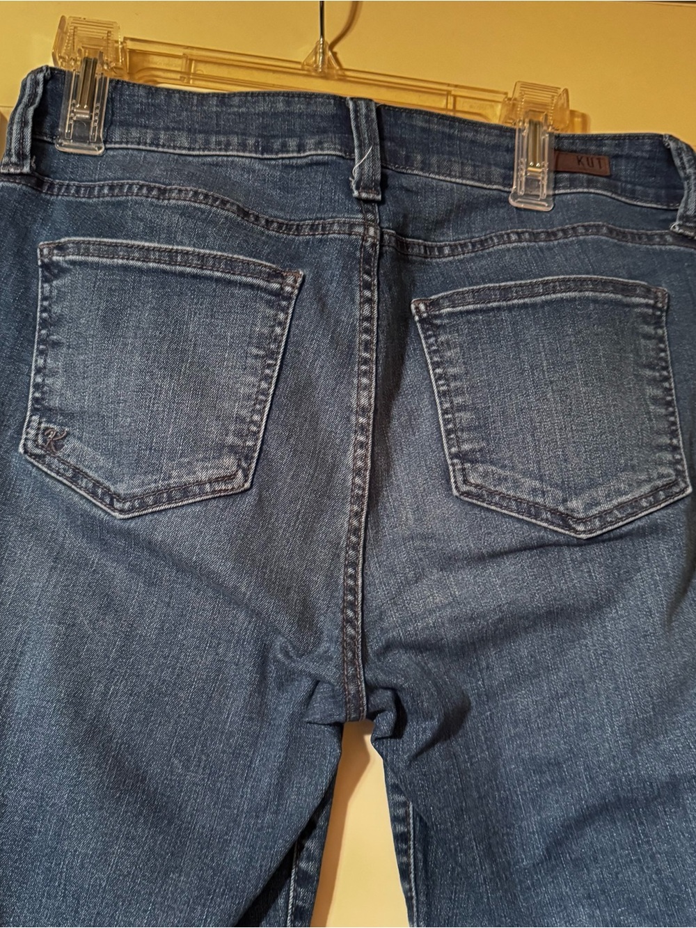 KUT from the Kloth Fab AB Baby Bootcut Jeans Dark Wash Stretch Denim Sz 8 - Picture 6 of 10